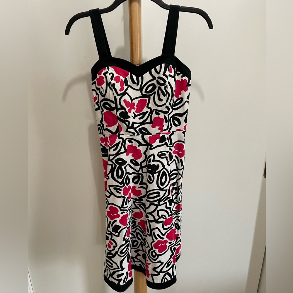 R&K Floral Black and Pink Dress Size 8 Petite